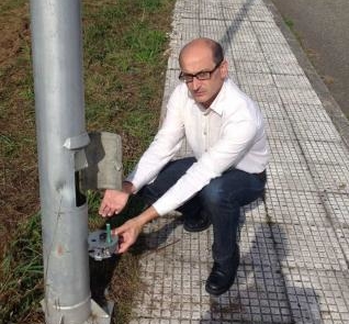 Un sistema antirrobo de cobre presentado en Tui protegerá los polígonos industriales