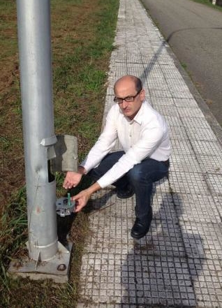 Un sistema antirrobo de cobre presentado en Tui protegerá los polígonos industriales